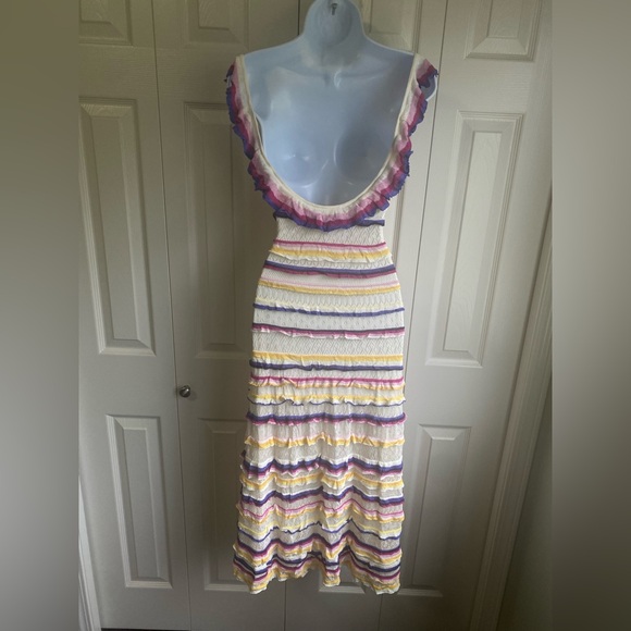 Sezane Marla Dress Striped Multicolor Maxi Dress - Picture 10 of 13